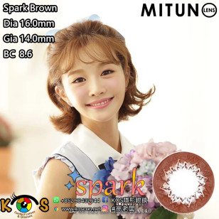 Mitunolens Spark Brown スパーク ブラウン デカ目カラコン 1年用 16.0mm